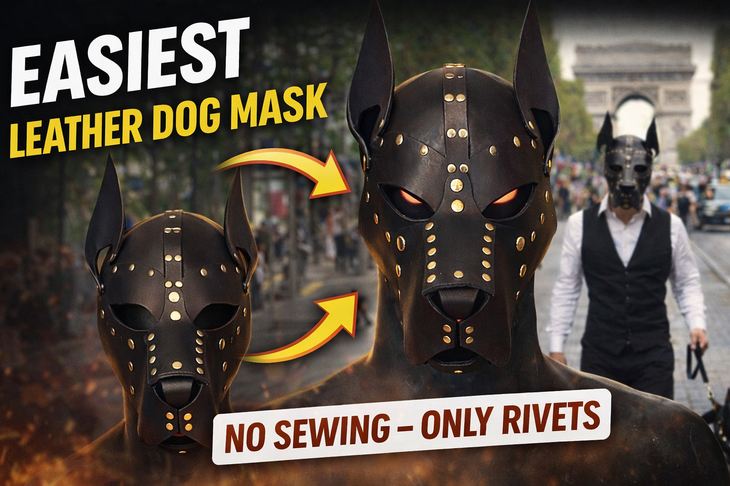 IRON WARDEN DOG MASK – Leather Pattern PDF, SVG & DXF | No Sewing Required