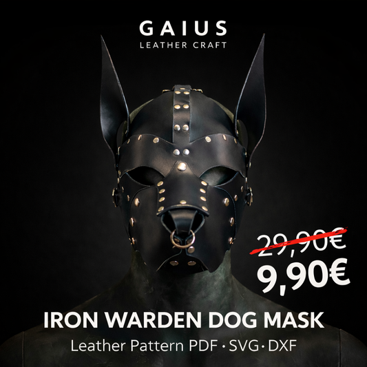 IRON WARDEN DOG MASK – Leather Pattern PDF, SVG & DXF | No Sewing Required