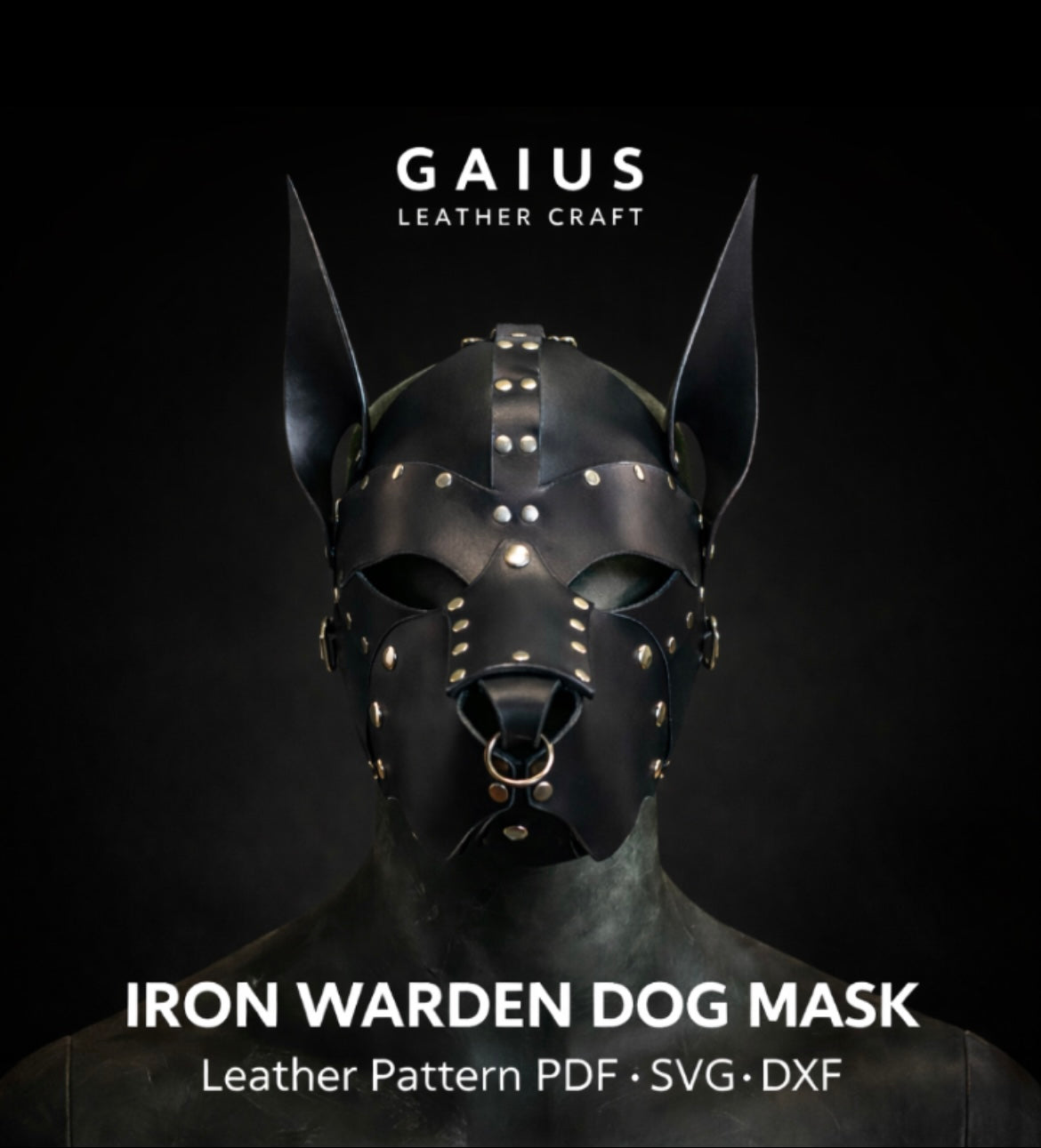 IRON WARDEN DOG MASK – Leather Pattern PDF, SVG & DXF | No Sewing Required