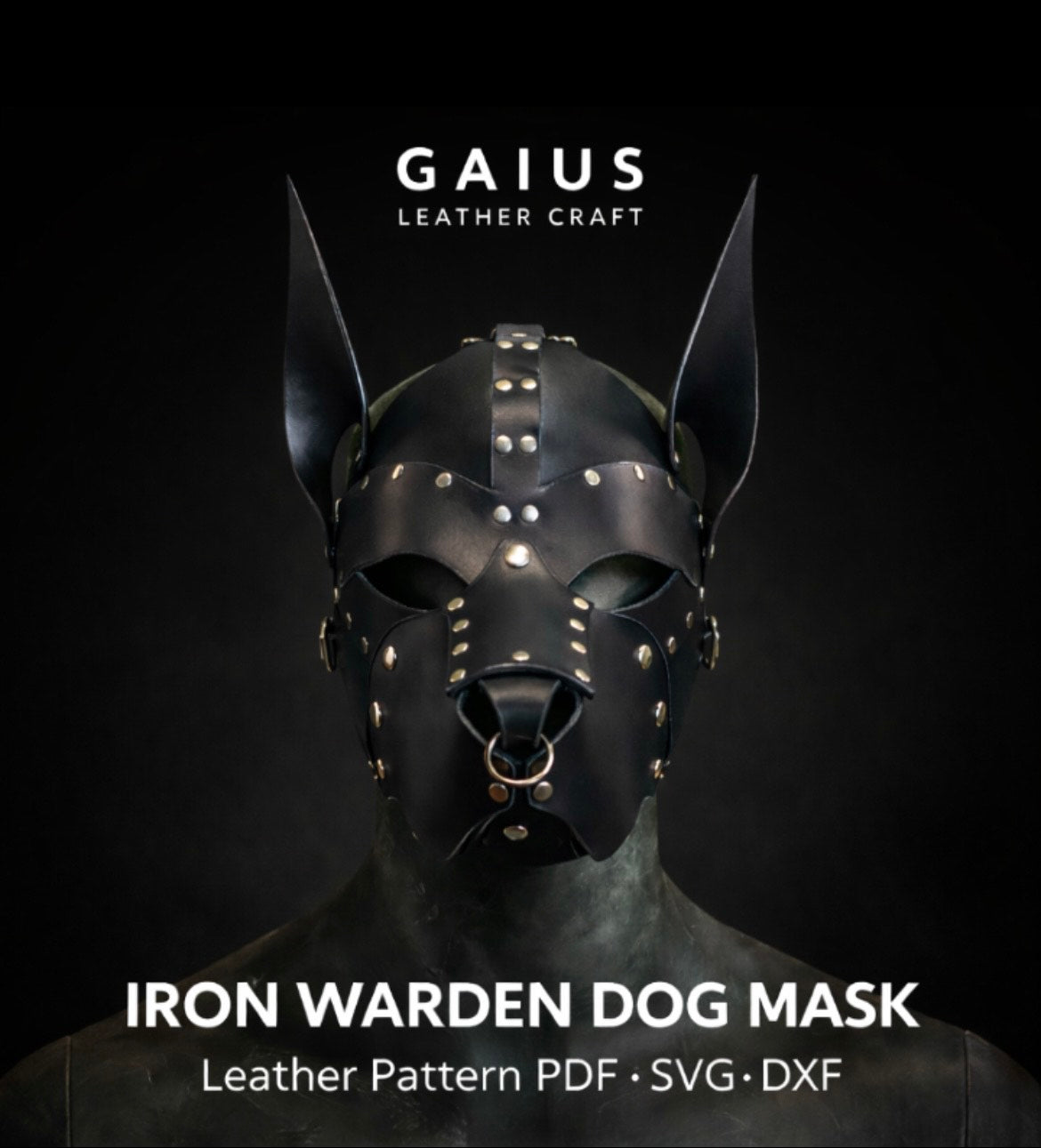 IRON WARDEN DOG MASK – Leather Pattern PDF, SVG & DXF | No Sewing Required