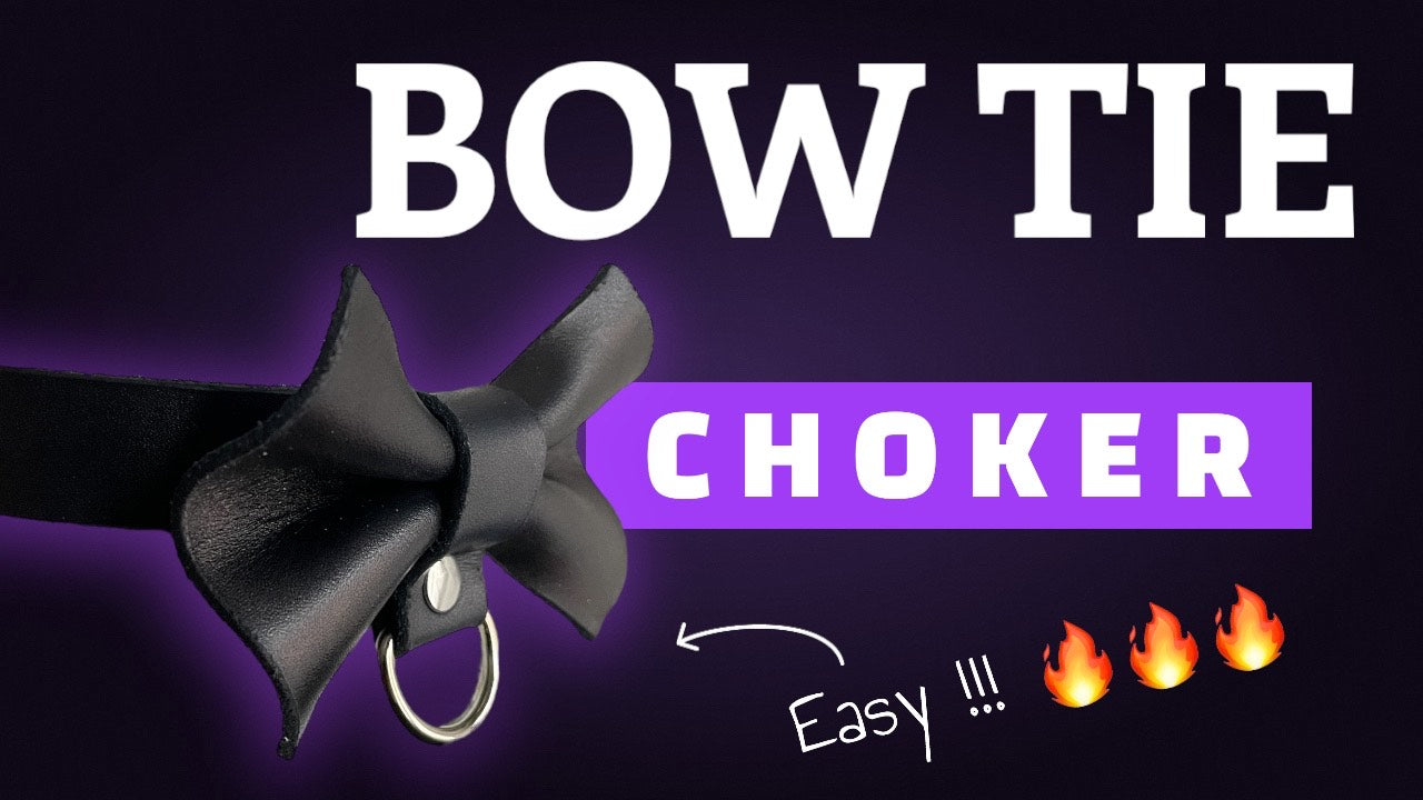 Leather Bow Tie Choker Pattern Pdf, Svg, Dxf – Adjustable, Easy DIY – A4 & Us Letter – Digital Download