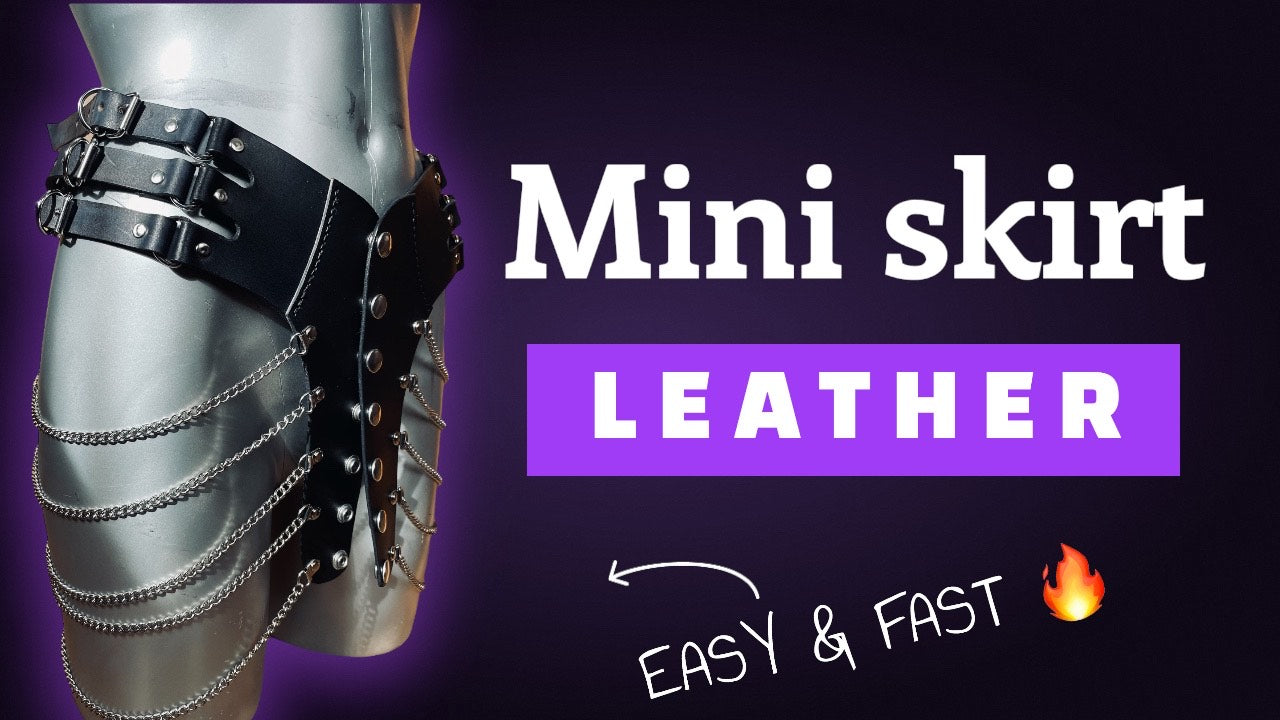 Mini Leather Skirt Pattern: Adjustable DIY Sewing Template (Digital Download)
