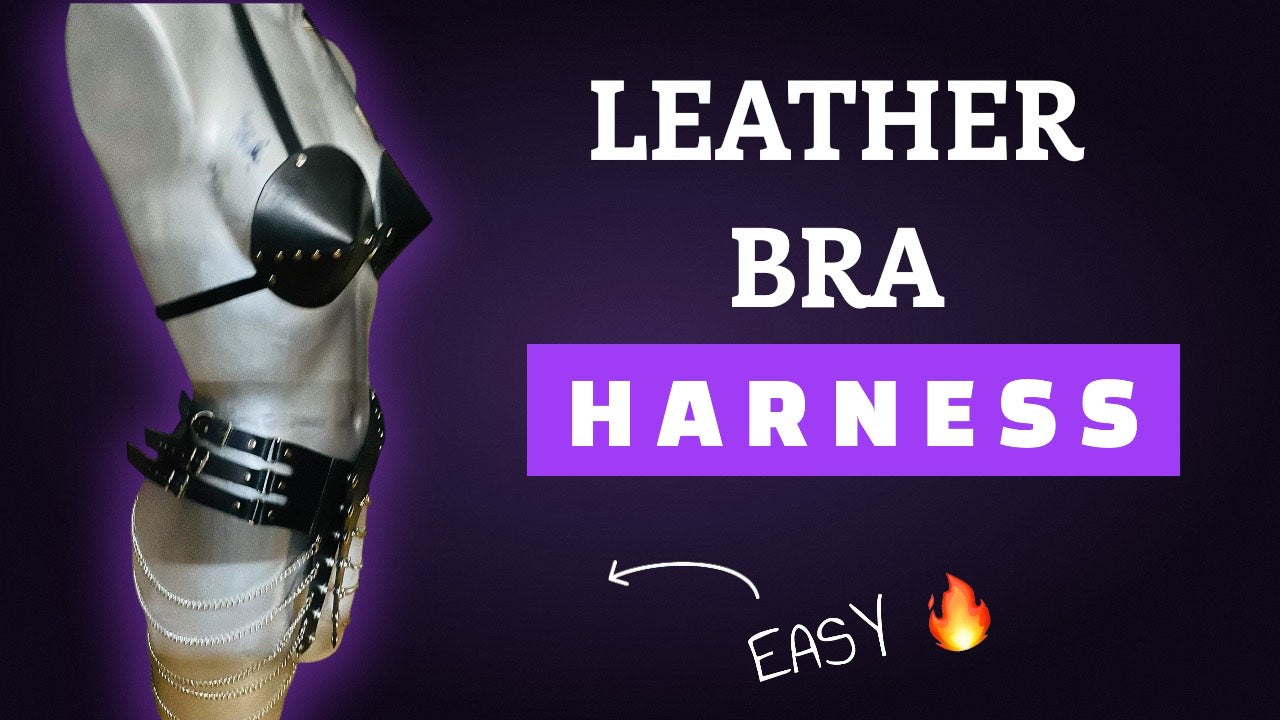 Leather Bra Harness pattern – Formats A4, US Letter, SVG, DXF – Diy easy – size Xs à M/L