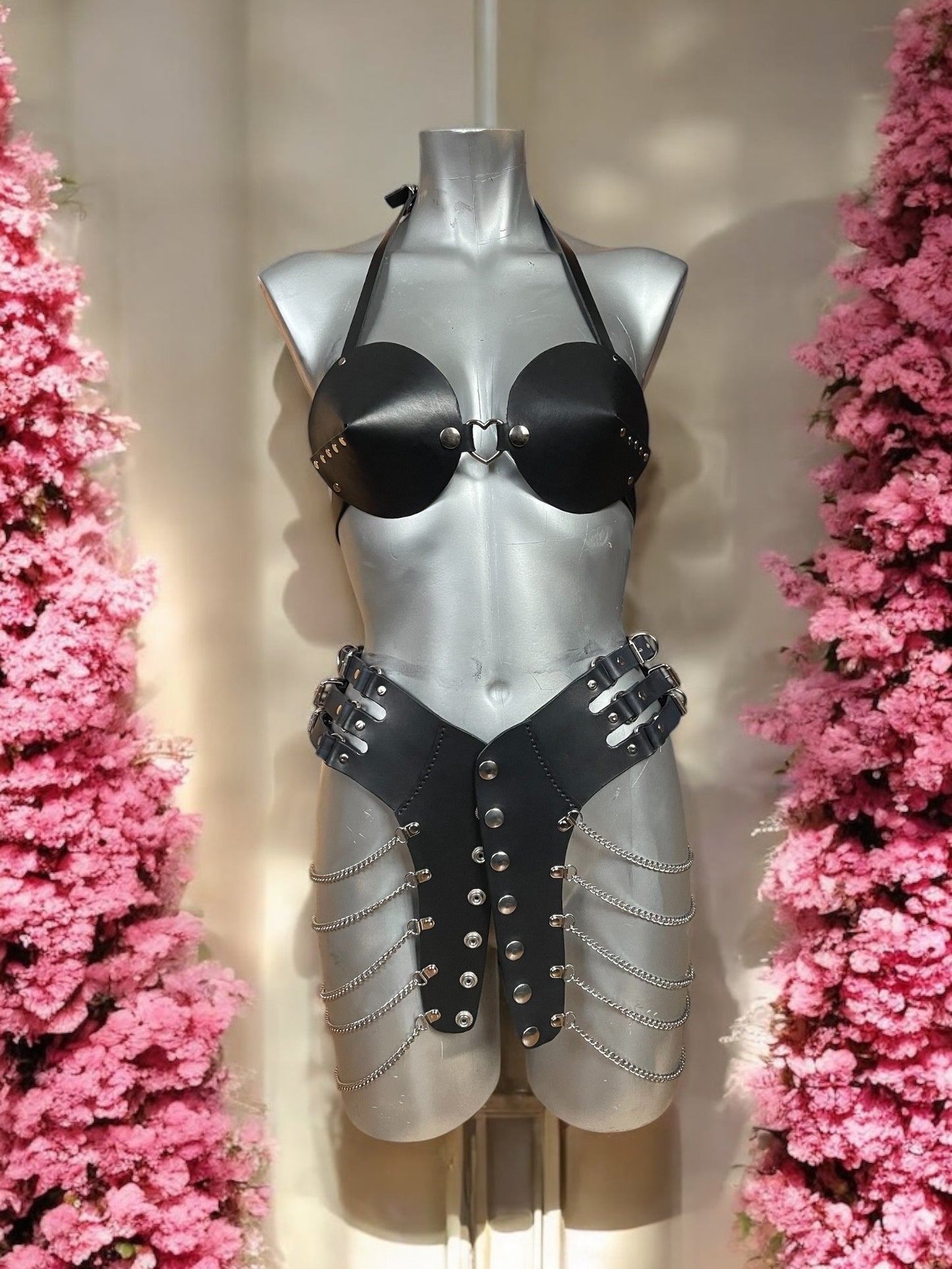 Leather Bra Harness pattern – Formats A4, US Letter, SVG, DXF – Diy easy – size Xs à M/L