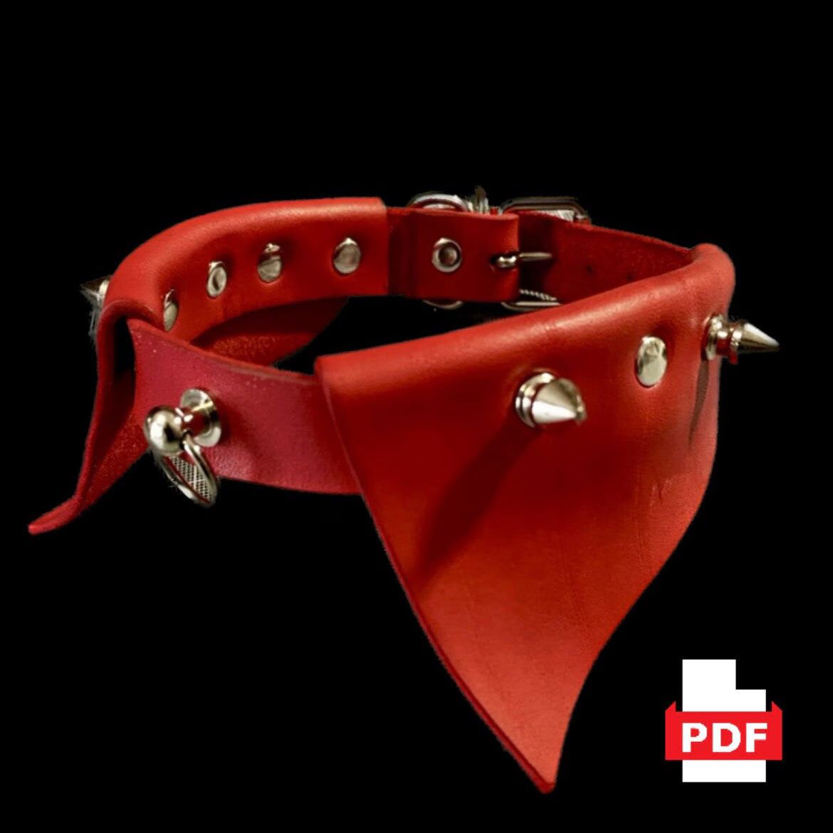 Leather Choker Pattern: No Sew Rivet Collar Template (Digital Download)