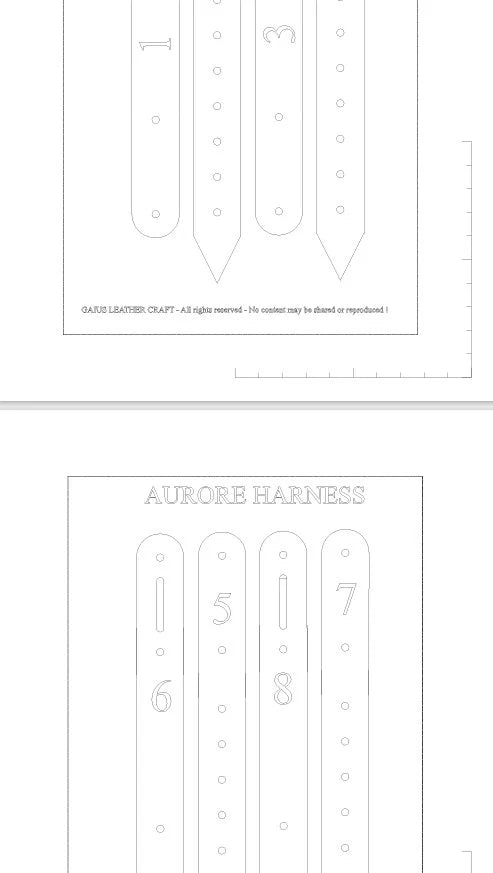 Leather Body Harness Pattern - Svg and Pdf file Format A4 & Us Letter