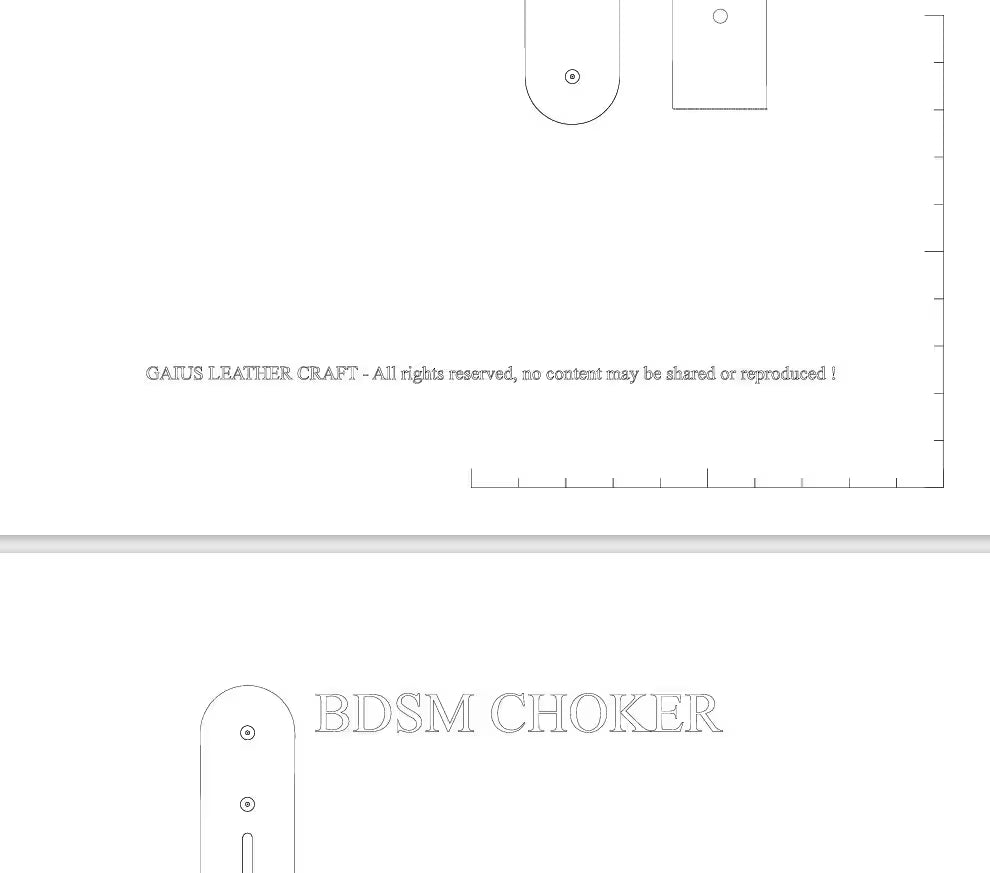Choker Pattern Pdf, SVG – Leather Collar Template – Easy DIY – A4 and Us Letter – Digital Download
