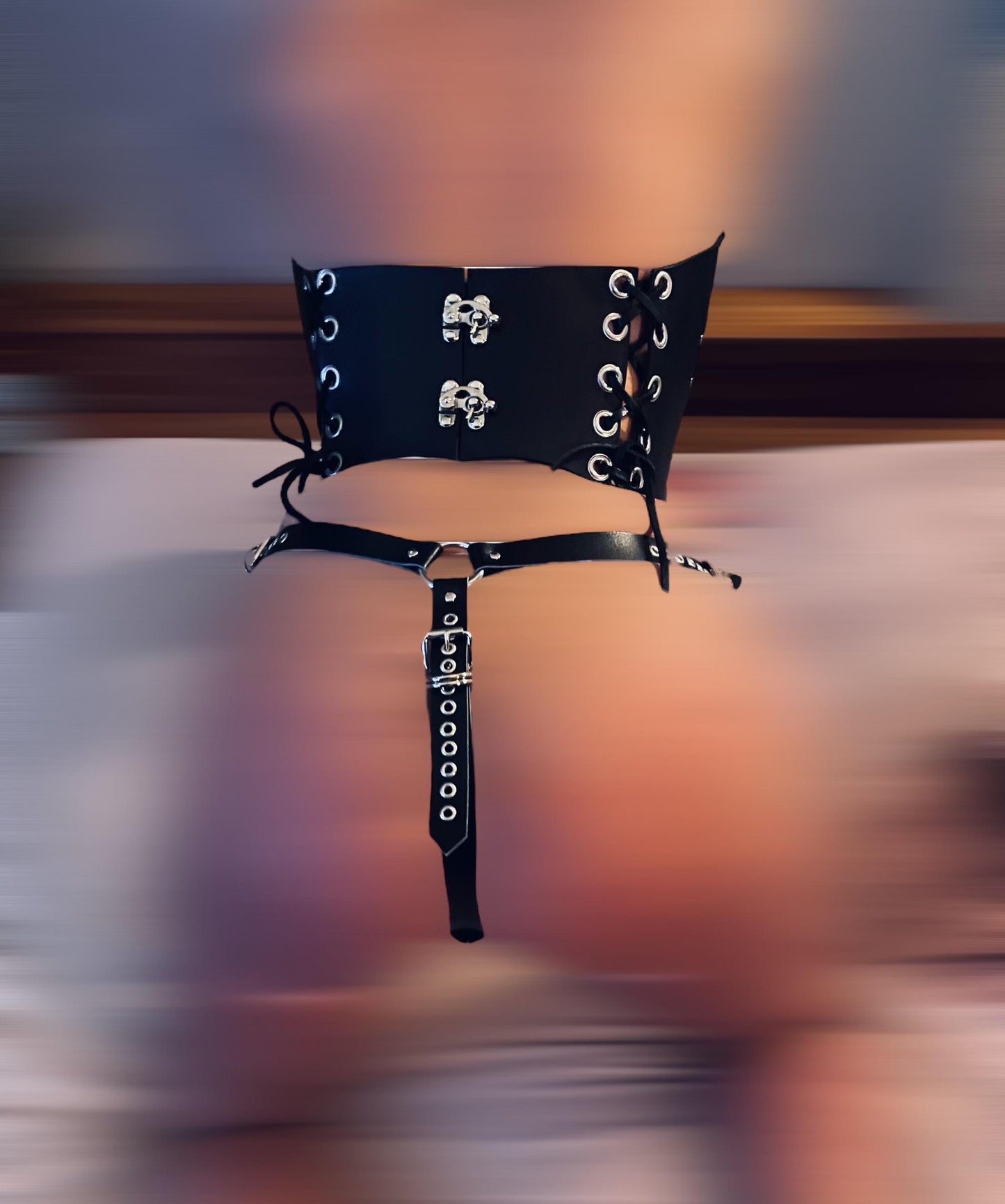 Corset+ Choker + Thong Leather Pattern – Pdf A4 – 3 BDSM Body Harnesses DIY