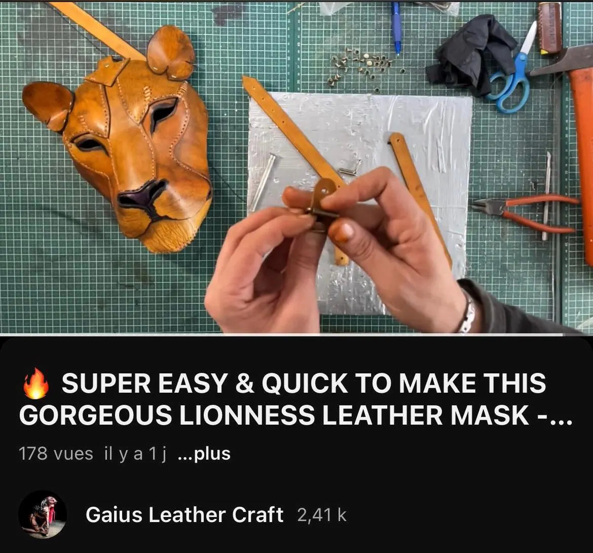Leather Lion Mask Pattern – Adult & Child DIY Cosplay (pdf, svg, dxf)