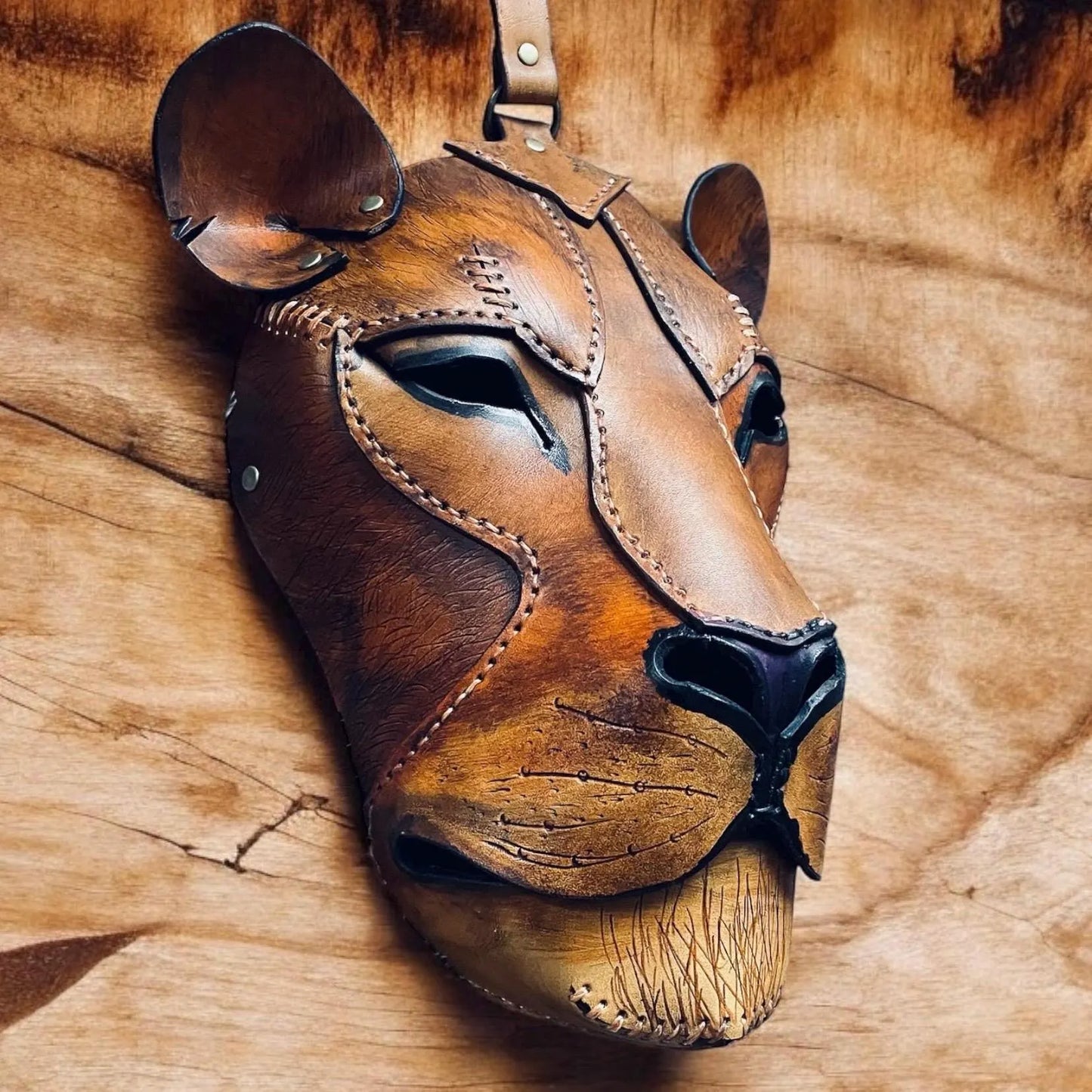 Leather Lion Mask Pattern – Adult & Child DIY Cosplay (pdf, svg, dxf)