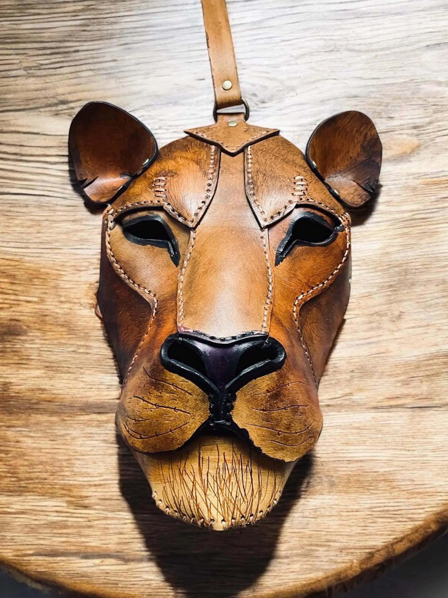 Leather Lion Mask Pattern – Adult & Child DIY Cosplay (pdf, svg, dxf)
