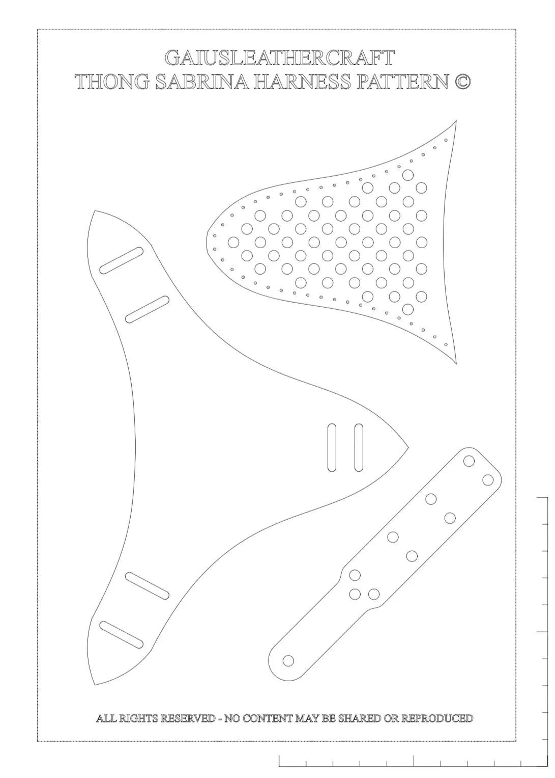 Sexy Leather Thong Pattern PDF SVG – Adjustable Lingerie – Cosplay Festival Dancewear – A4 Us Letter – Easy DIY Sewing Template