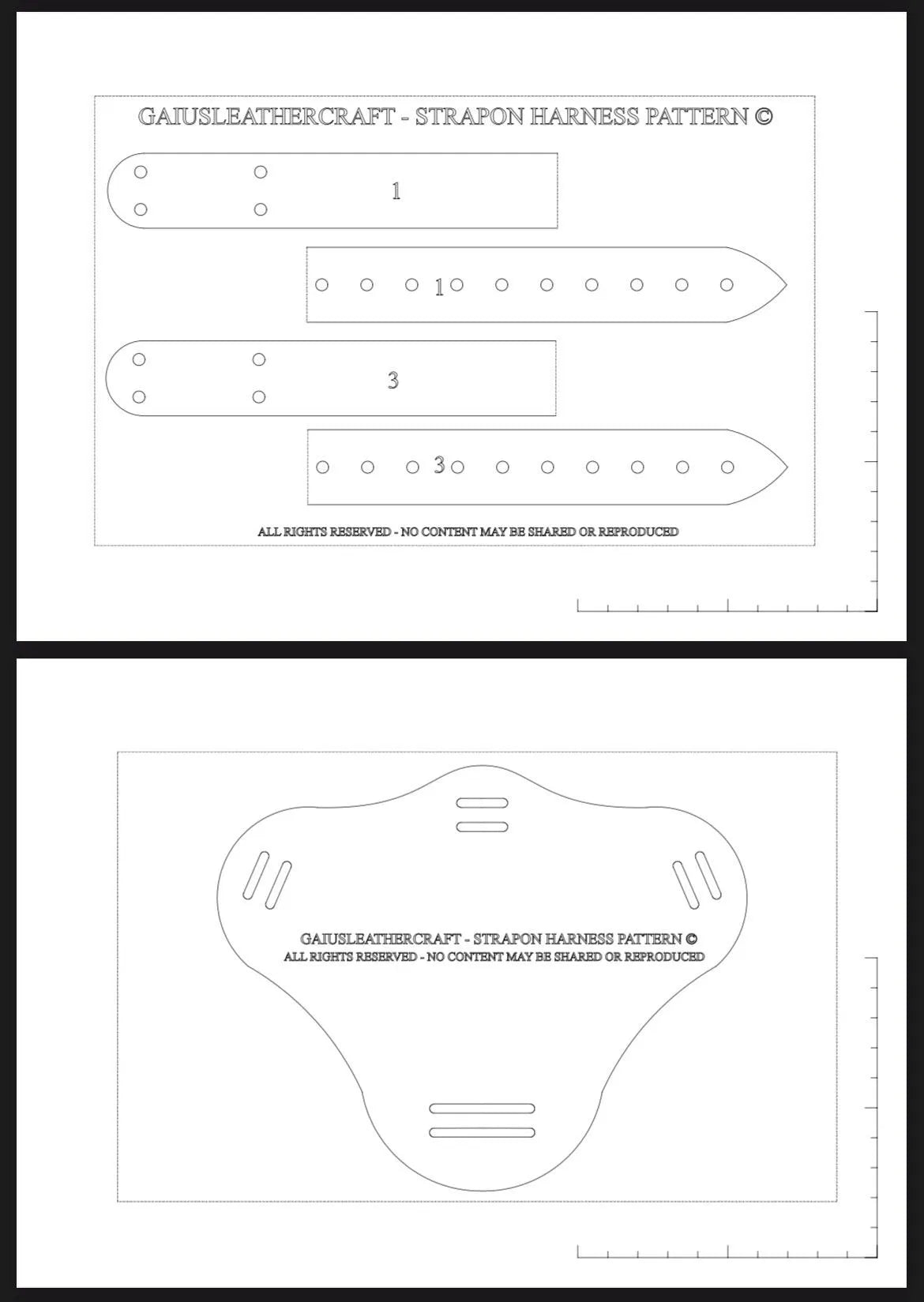 Strap-On Harness Pattern Pdf, Svg, Dxf – Leather O-Ring Harness – Adjustable and Easy DIY – A4 & US Letter – Digital Download