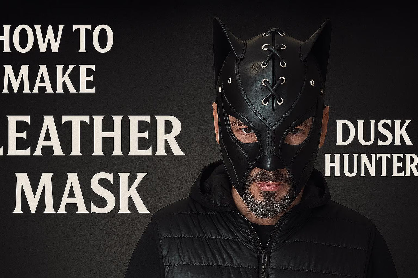 Dusk Hunter Leather Mask Pattern: Cosplay DIY Template (PDF Download A4/US Letter)